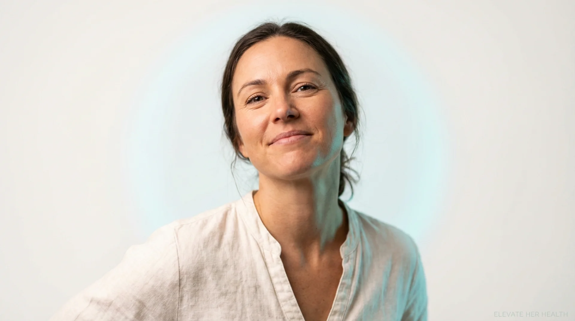 Confident woman with calm self-assured expression